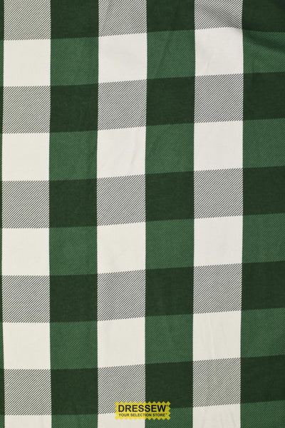 Check Flannelette White / Forest