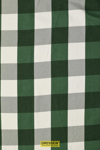 Check Flannelette White / Forest