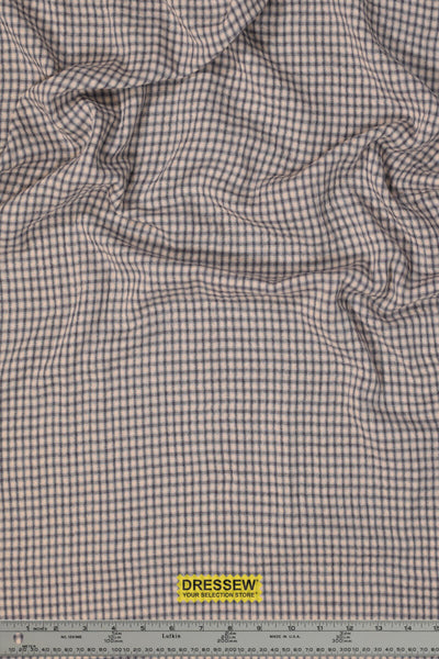 Check Organic Double Gauze Oatmeal / Chambray