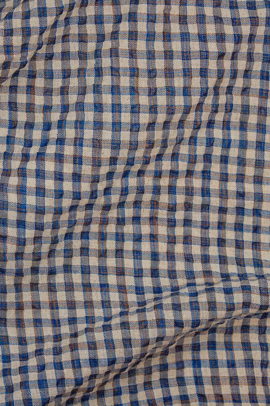 Check Seersucker Turquoise / Natural