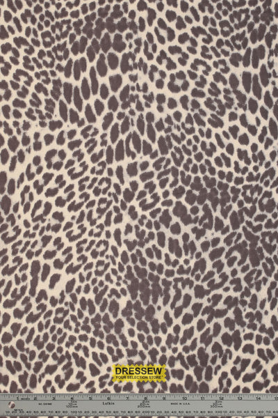 Cheetah Print Flannelette Ivory / Taupe