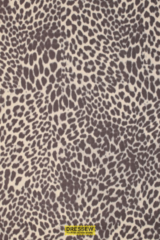 Cheetah Print Flannelette Ivory / Taupe