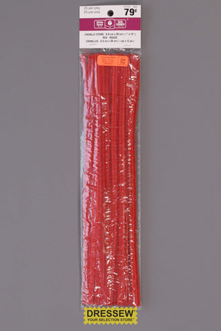 Chenille Stems Red