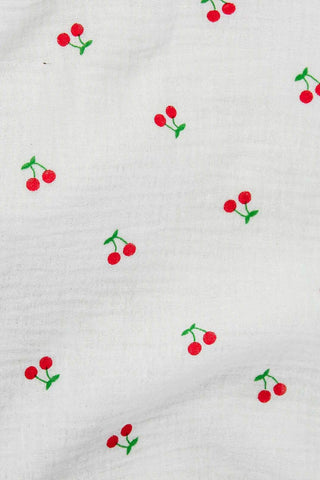 Cherry Double Gauze Off White / Red