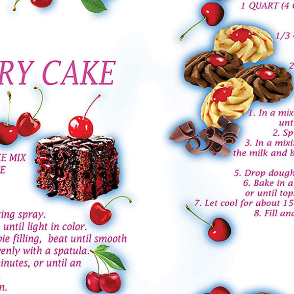 Cherry Hill Cherry Recipes Panel By Benartex White