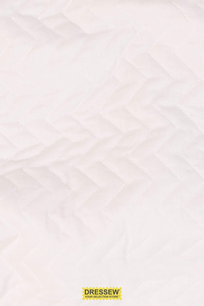 Chevron Quilted Poly / Cotton White