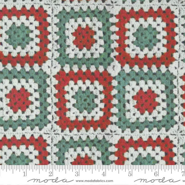 Christmas Faire Granny Squares By Cathe Holden For Moda Red / Aqua / White