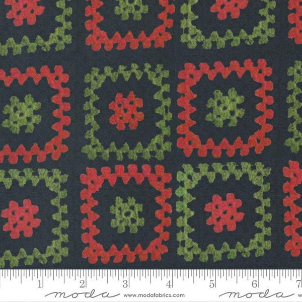 Christmas Faire Granny Squares By Cathe Holden For Moda Red / Green / Black
