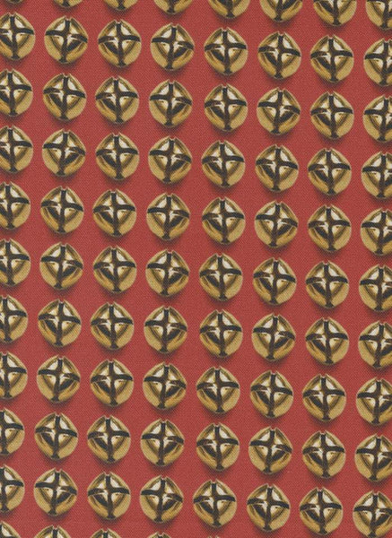 Christmas Faire Jingle Bells By Cathe Holden For Moda Ruby Red