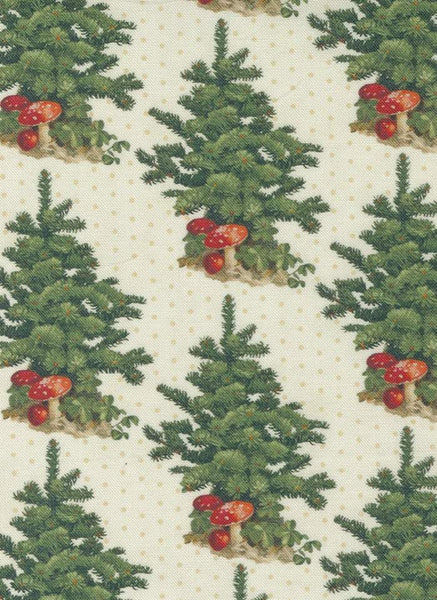 Christmas Faire Trees & Dots By Cathe Holden For Moda Cream