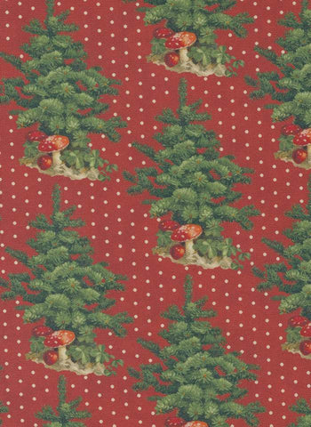Christmas Faire Trees & Dots By Cathe Holden For Moda Ruby Red