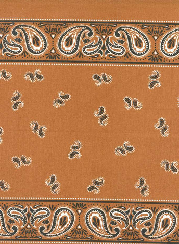 Classic Retro Tea Towelling Bandana By Stacy Iest Hsu For Moda Rust