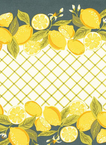 Classic Retro Tea Towelling Lemon Delight By Stacy Iest Hsu For Moda Multi