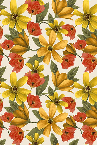 Clothworks Canto Cosmos Light Khaki