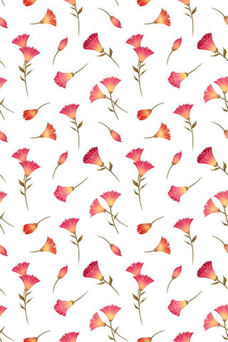 Clothworks Canto Flower Buds White