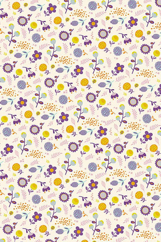 Clothworks Floribunda Blooms Light Cream