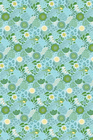 Clothworks Floribunda Current Light Sky