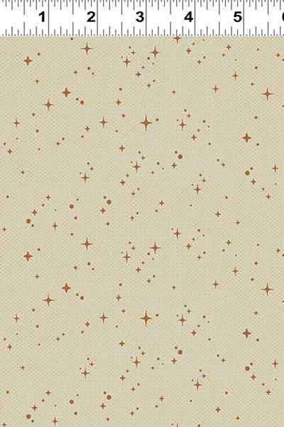 Clothworks Retro Halloween Stars Light Butter