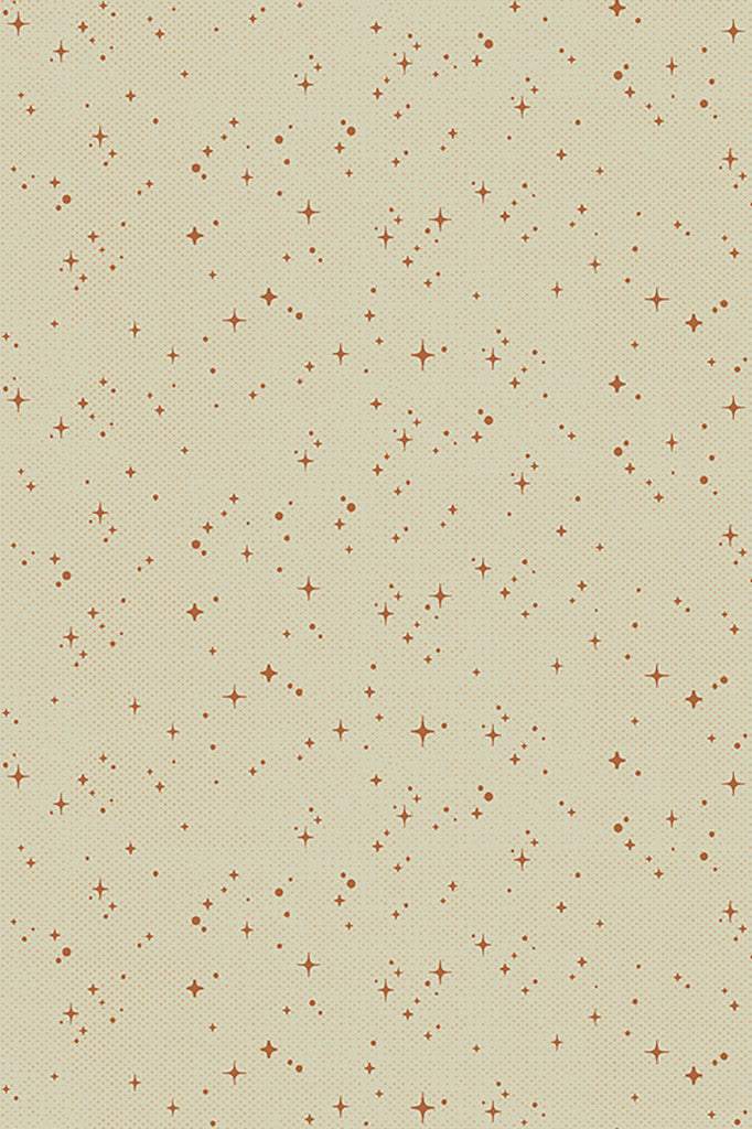 Clothworks Retro Halloween Stars Light Butter