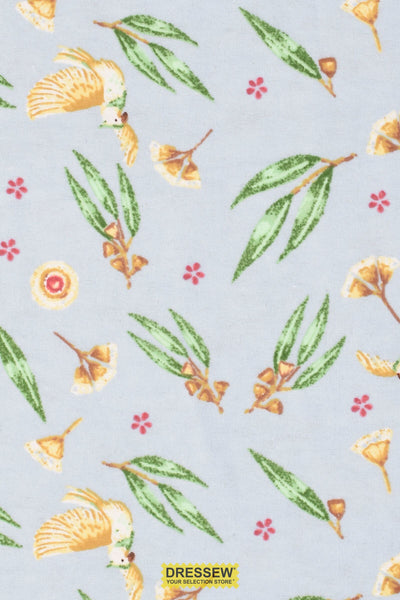 Cockatoo Flannelette Sky / Multi