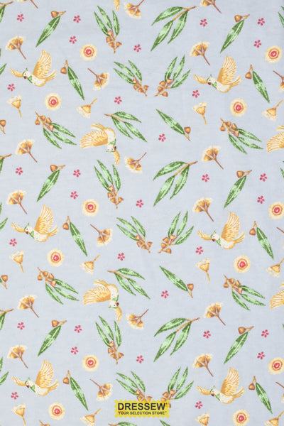 Cockatoo Flannelette Sky / Multi