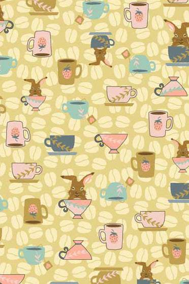Coffee Bunnies Cups and Bunnies By Stof Maize / Multi