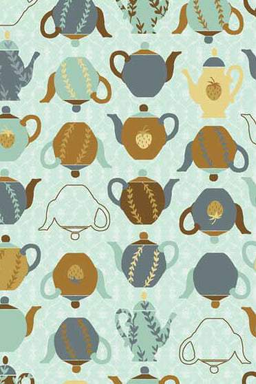 Coffee Bunnies Teapots By Stof Aqua / Multi