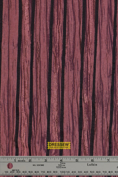 Cognac Crinkle Stripe Taffeta Rose / Black