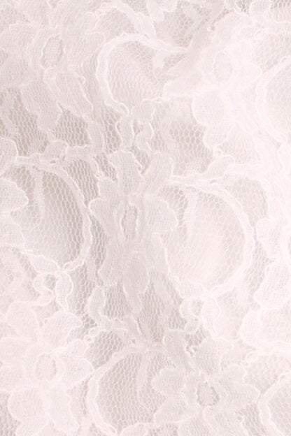 Corded Xanna Double Scalloped Lace White