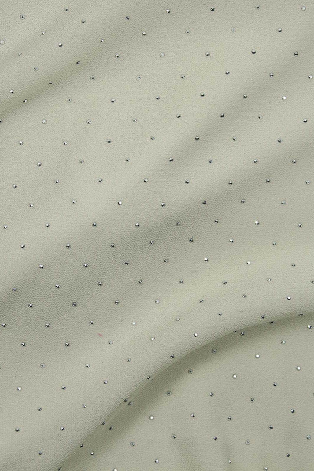 Cosmic Rhinestud Chiffon Beige