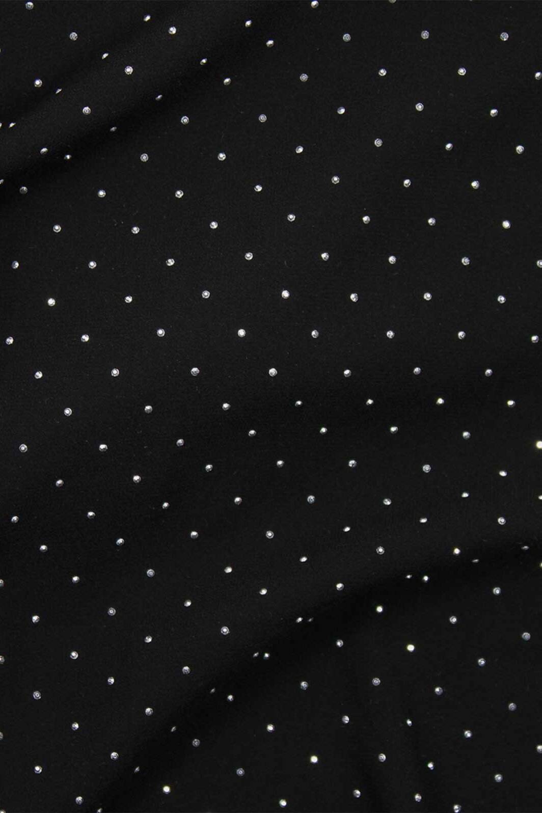 Cosmic Rhinestud Chiffon Black