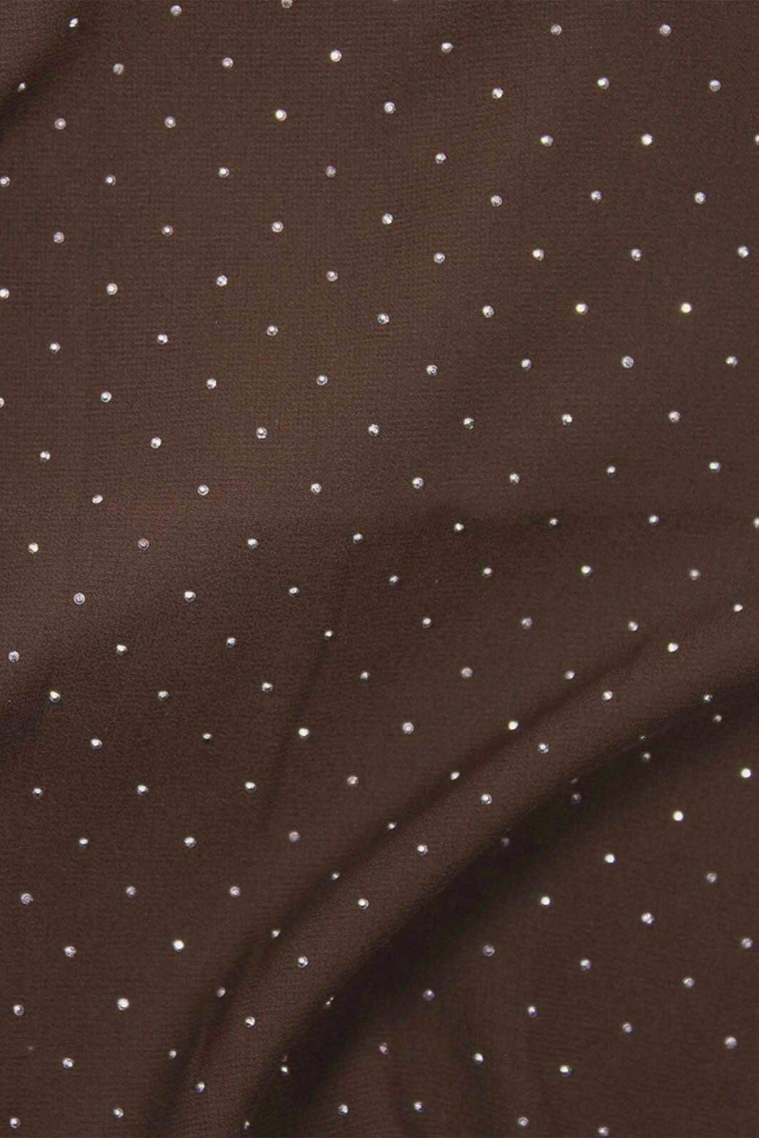 Cosmic Rhinestud Chiffon Coffee