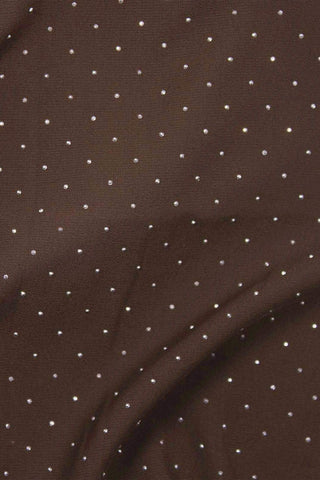 Cosmic Rhinestud Chiffon Coffee