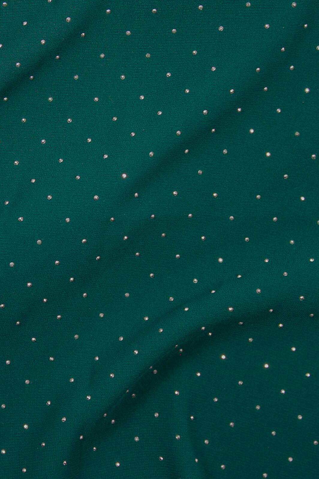 Cosmic Rhinestud Chiffon Deep Teal