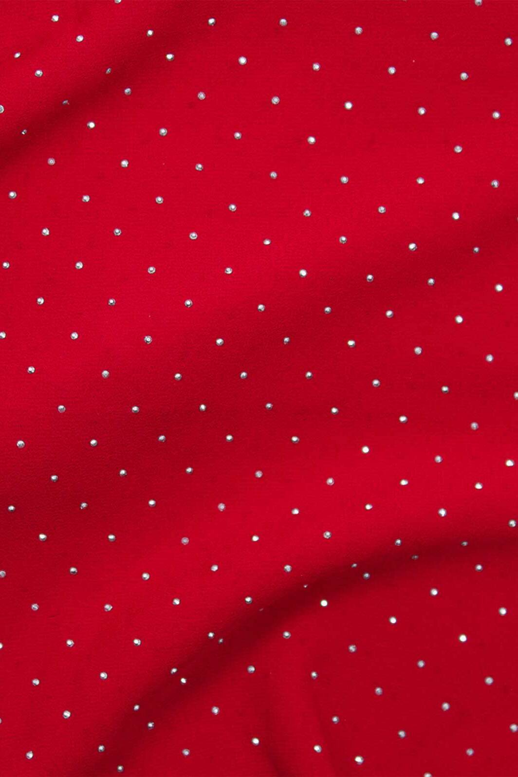 Cosmic Rhinestud Chiffon Red