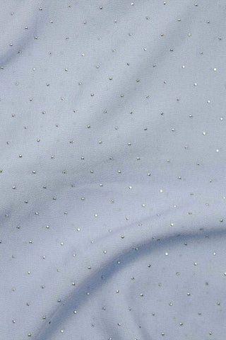Cosmic Rhinestud Chiffon Sky Blue
