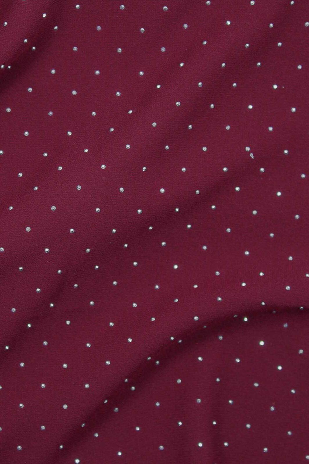 Cosmic Rhinestud Chiffon Wine