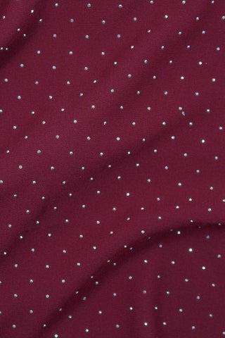 Cosmic Rhinestud Chiffon Wine