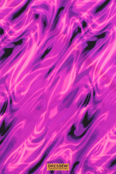 Cosmic Waves Lycra Magenta / Pink