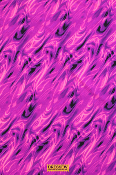 Cosmic Waves Lycra Magenta / Pink