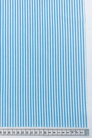 Cotton Stripe Turquoise / White