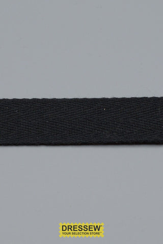 Cotton Twill Tape 25mm (1") Black