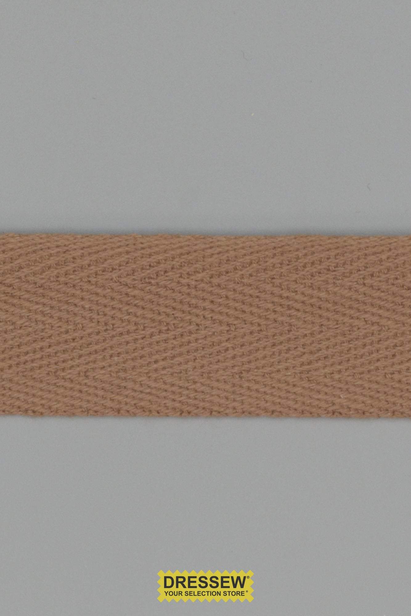 Cotton Twill Tape 25mm (1") Dark Beige