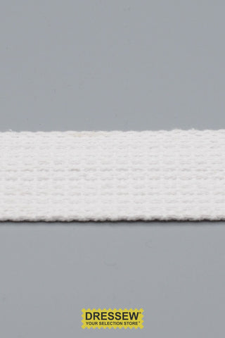 Cotton Webbing 38mm (1-1/2") White