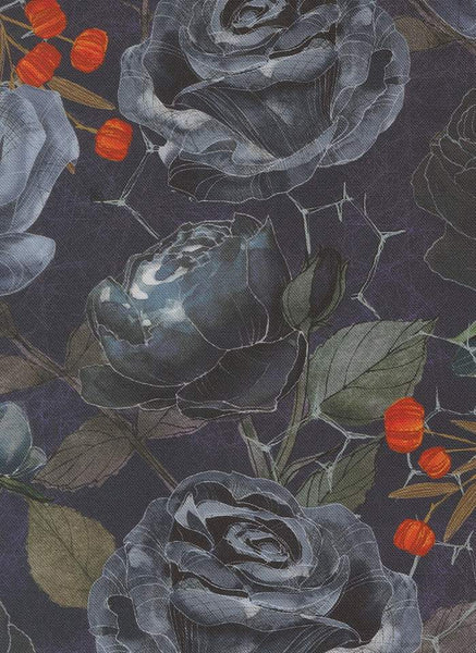 Coven Large Rose By Robin Pickens For Moda Midnight