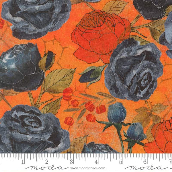Coven Large Rose By Robin Pickens For Moda Pumpkin