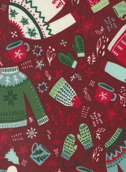 Cozy Wonderland Cozy Sweaters By Fancy That Design House For Moda Burgundy