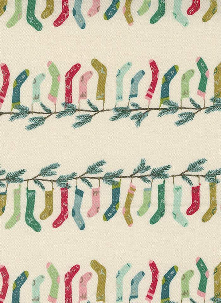 Cozy Wonderland Stocking Stripe By Fancy That Design House For Moda Natural