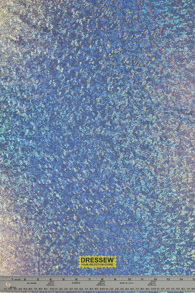 Crackle Lycra Medium Blue / Hologram