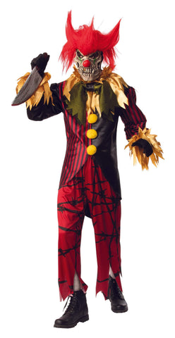 Crazy Clown Costume Adult - Extra Large